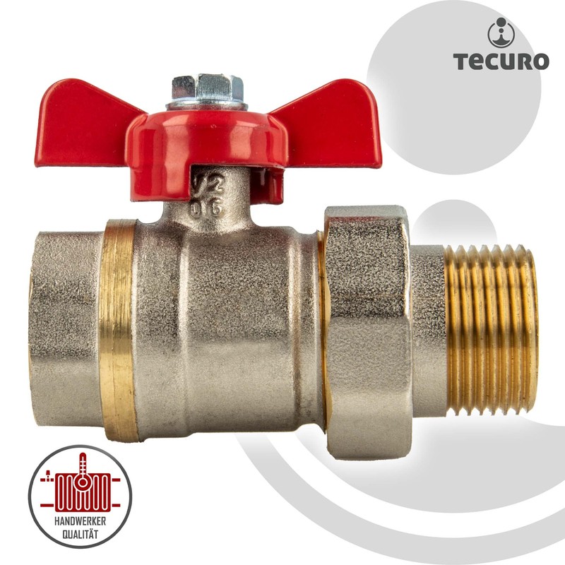 tecuro Ball Valve with Screw Connection G 1/2 Inch x