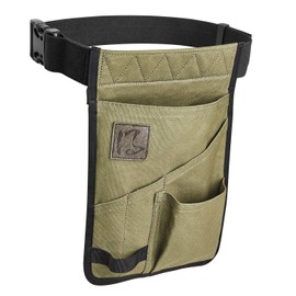 Waist Tool Bag,5-Pocket Single Side Tool Belt Pouch Work Apron Belt (A)