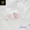 ❣Lovely Pink Handmade Nail Tips - Short Round Square /