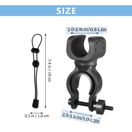 2 Pcs Cane Holder for Walker, Universal Walking Stick Holder for Wheelchair & Rollator, Durable Cane Clips for Seniors, Includes Elastic Cord Lanyard Fixing Buckle for Mobility Aids