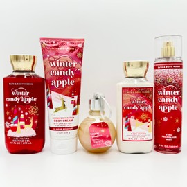 Winter Candy Apple 5-Piece Bath Bundle | Shower Gel, Ultimate Hydration Body Cream, 2-in-1 Body Wash, Daily Nourishing Body Lotion and Fine Fragrance Mist