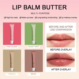 Summer Ferenity Summer Ferenity Tinted Lip Butter Balm - Conditioning Lip Mask,Ultra-Hydrating,Instant Moisture, Shine,Hydration - Sheer-Tinted,Soothing Lip Care - 0.5 Fl Oz (Pack of 4)