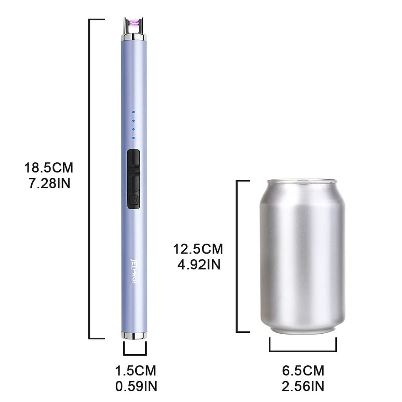 JETPRO USB Rechargeable Candle Lighter Electronic Arc Lighter Windproof Flameless
