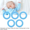5pcs Baby Soft Silicone Teething Ring Toy Infant Safe Elastic