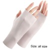 Gloves Sunscreen UV Cut Ice Silk Breathable Half Finger Mittens