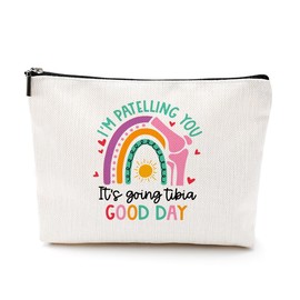 Physical Therapy Makeup Bag - Funny PT Rainbow Office Cosmetic Bag for Women, Friend, Coworker, Therapist - Birthday, Christmas, Appreciation Gift for Physical and Occupational Therapists