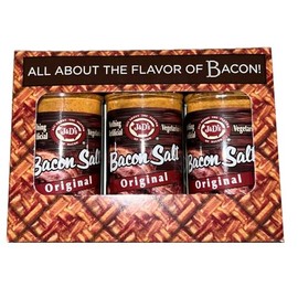 J&D's Bacon Salt, Original, 3-Count Gift Box, Kosher, Vegetarian, Vegan, Bacon Flavored Seasoning Salt