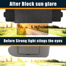 Veharvim Sun Visor for Car with 2 Side Sunshade, Upgraded UV400 Car Sun Visor Extension with PC Lens and Side Sunshade,Anti-Glare Visor for Safe Driving (Polycarbonate (PC), 1 Pack) (1 Pack)