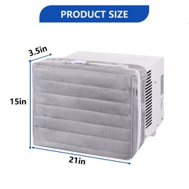 Insulated AC Cover for Window Units - Indoor Use(grey, 21 x 15 x 3.5 inch)