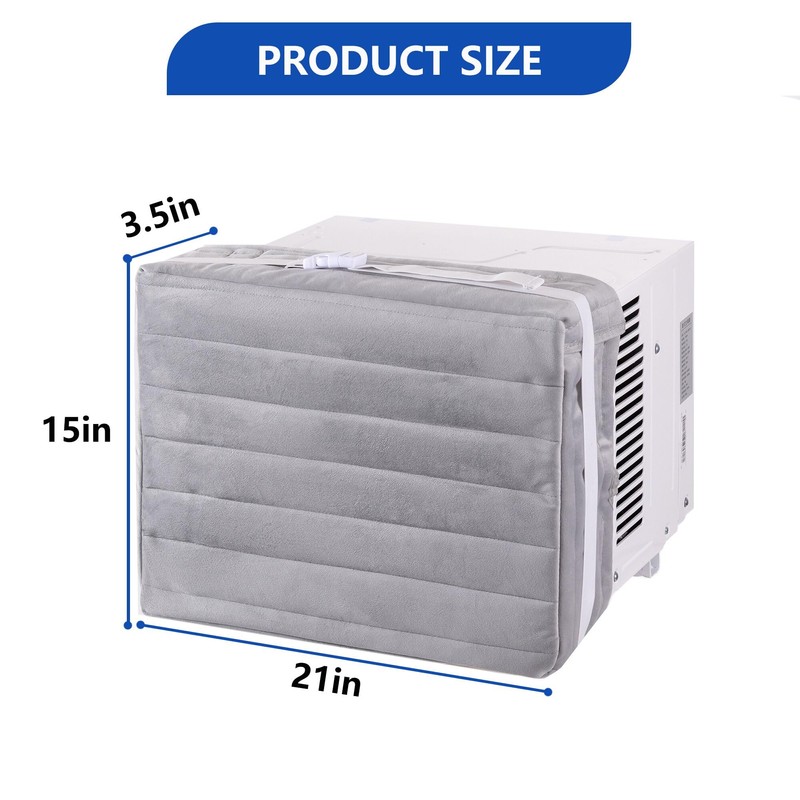 Insulated AC Cover for Window Units - Indoor Use(grey, 21