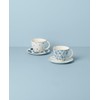 Lenox Blue Bay 4-Piece Teacup & Saucer Set, 2.09, White