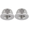 Kitaco 0900-001-02102 Flanged Lock Nut (No Serate) M8X1.25, 2 Pieces