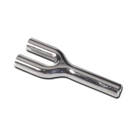 Metal Tube, Double Snorter, Double Tube, Length 70 mm