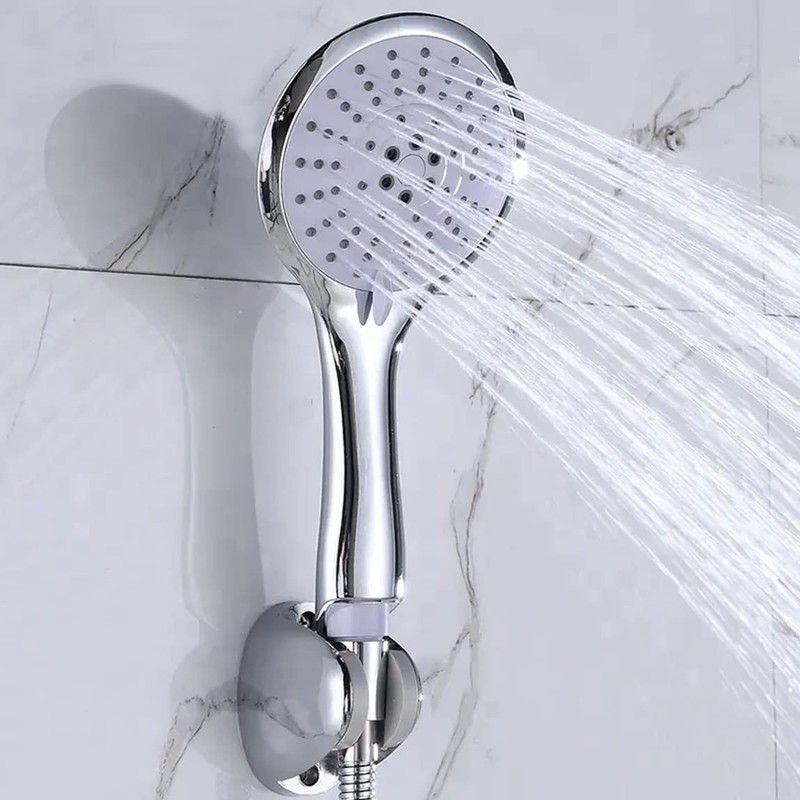Shower Head Chrome with Stainless Steel Hose and Wall Mount