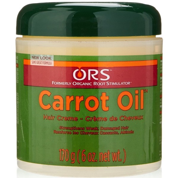 Ors Carrot Oil Strengthens Weak & Damaged Hair 6 Ounce Jar (177ml) (6 Pack)