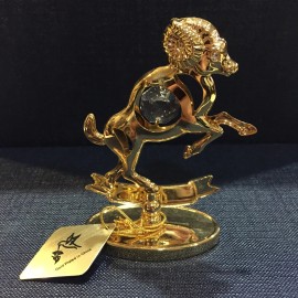 Zodiac Gold Plated Zodiac Figurine W/Crystal - Aries, Capricorn, Scorpio, Taurus + More