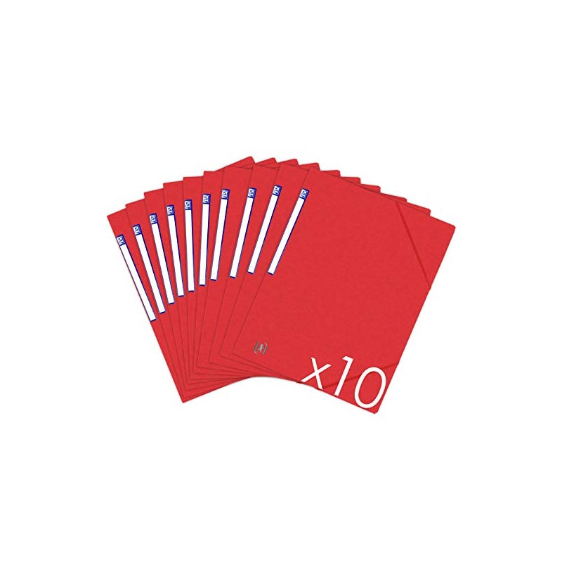 Oxford TopFile+ 10 x A4 Cardboard Folders without Flaps with
