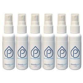 Purefypro Disinfectant Spray (1.7oz, 6 Pack) - No Rinse. No Residue. Kills 99.9999% Norovirus, HIV, Hepatitis, Flu, Monkeypox Virus, and Fungi, MRSA VRE, Drug Resistant Germs. (On The Go)