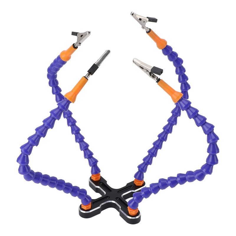 Soldering Helping Hands 4 Flexible Arms Aluminum Alloy Base Third