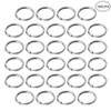 100 Pack Small Keyring Rings Hoops, 20mm /0.79 Inch Silver