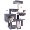 ROYPET Cat Tree with Cat Condo and Two Hammocks, Cat