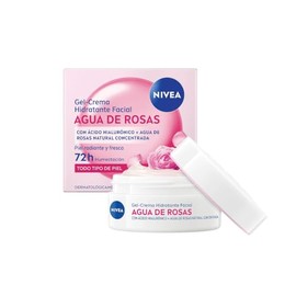 NIVEA Agua de Rosas Gel Crema Hidratante (50 ml) - Con Ácido Hialurónico para una Piel Radiante y Fresca - Ideal para Todo Tipo de Piel               