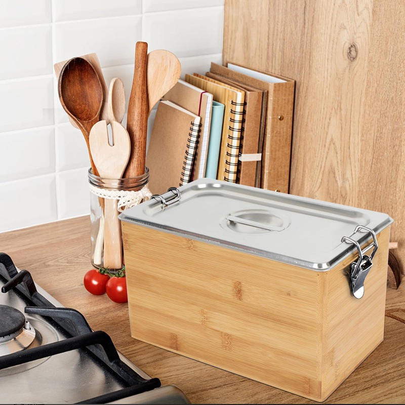 AQQHSAIN Compost Bin with Lid 1.2 Gal Countertop Compost Kitchen