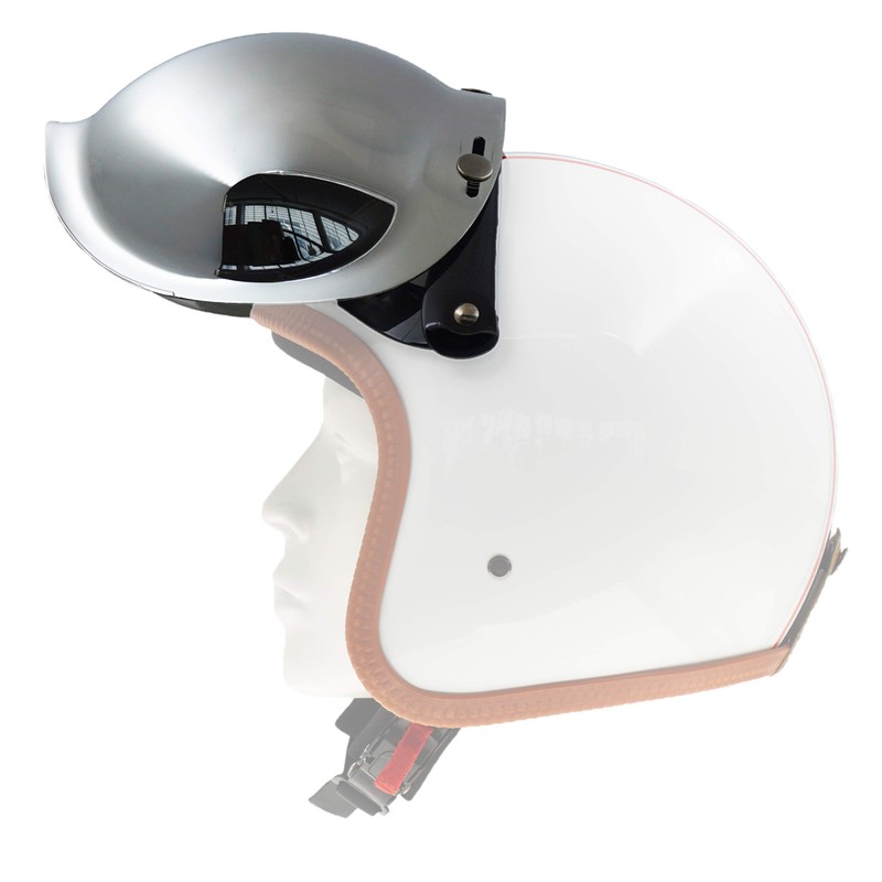 Hot Rides Universal Motorcycle Helmet Lens Visor Wind Shield (Bubble/Chrome)