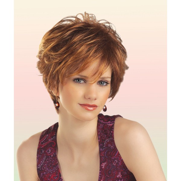 Tony of Beverly Womens Synthetic Wig ''Aubrey''-Caramel Kiss: 8 w/chunky gold & red hi-lights
