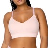 Curvy Couture Women's Luxe Smoothing Seamless Plus Size Bralette, Blushing