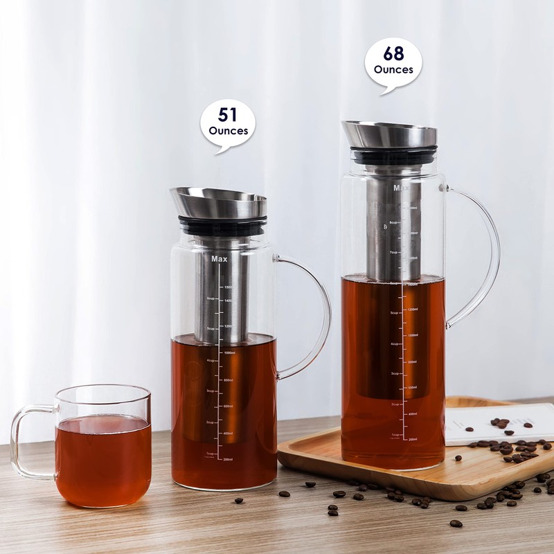 Aquach Cold Brew Coffee Iced Tea Maker & Fruit Pitcher