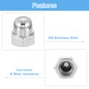 uxcell M6x1.0 Acorn Cap Nuts, 10Pcs 304 Stainless Steel Dome
