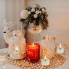 Eywamage Ivory Flameless Wax Tealights with Remote Batteries, Flickering Realistic
