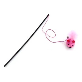 Varita Con Ratón De Juguete Para Gato Interactiva Cascabel