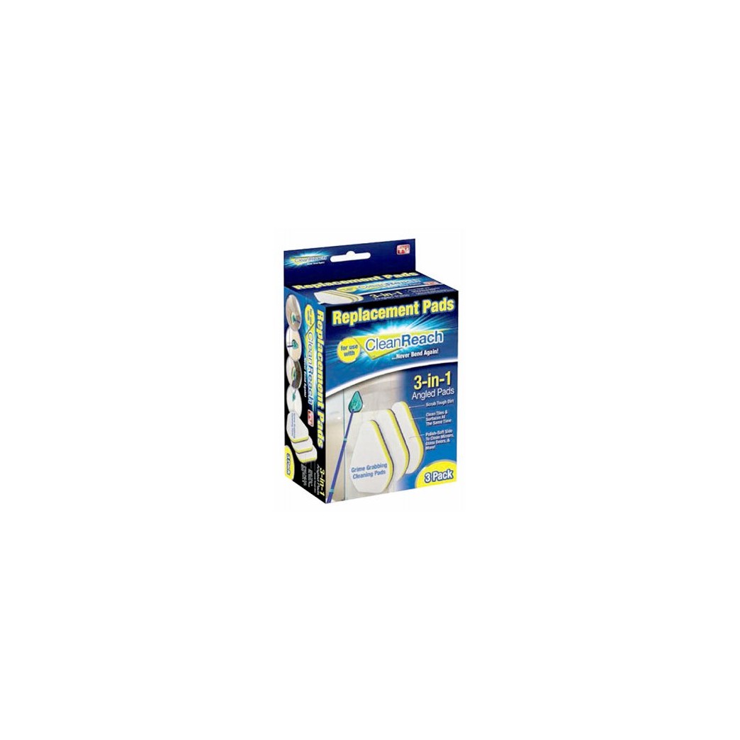 TRISALES MARKETING 239725 Clean Reach Touch Free Cleaning Replacement Pads44; Pack of 3
