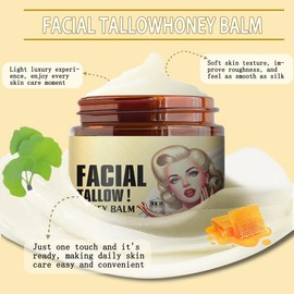 Whipped Beef Tallow and Honey Balm, 100% Grass Fed Beef Tallow for Skin Care, Tallow Face Moisturizer, Unscented, Whole Body & Face Moisturizer, Suitable for all Skin Types, Natural Lotion - (4oz)