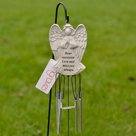 Dear Daughter Guardian Angel Love & Miss You Graveside Memorial Wind Chime