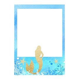30 Blank Cards Invitations Thank You Cards Mermaid Birthday Baby Shower Watercolor + 30 White Envelopes