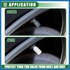 A ABSOPRO Tire Valve Stem Caps, 17mm, Aluminum Alloy, Silver