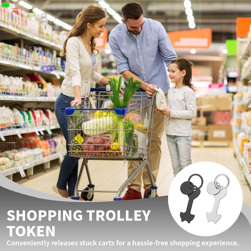 Asheyya 4 Set Trolley Key Release Tool, Stainless Steel Removable