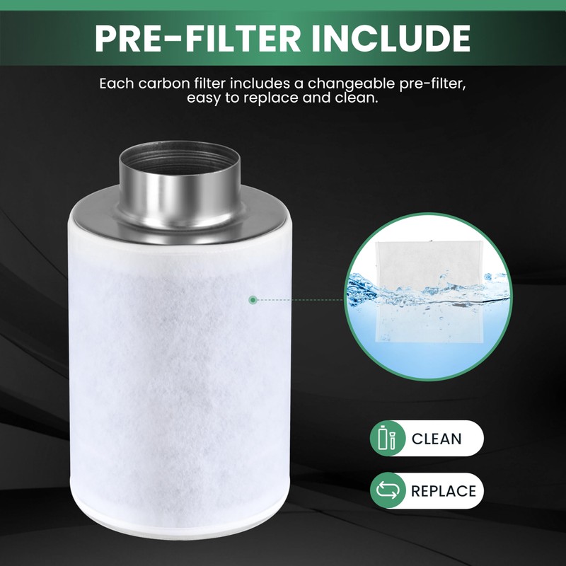 4 Inch Air Carbon Filter, with Australia Virgin Charcoal Smell
