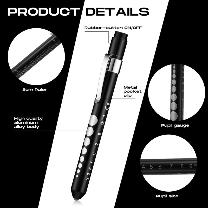 Tuanse 16 Pack Pen Light Nurse LED Penlight Pen Lights