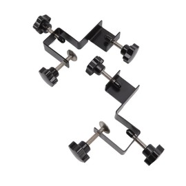 Cabinet Installation Clamps Tool, Drawer Front Mounting Clips, Left Right Side Woodworking Fixture Tool with Double Chucks and Adjustable Buffers for Drawers, Black