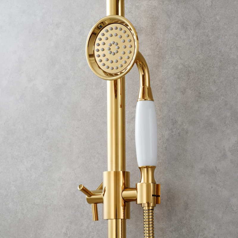 Tecmolog Adjustable Hand Held Shower Bracket Brass Shower Head Holder