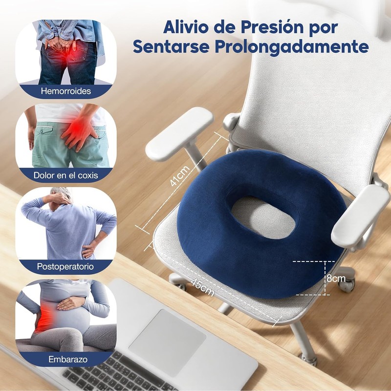 OSLIFE Cojin para Coxis y Ciatica Lumbar，Cojines para Silla Memory