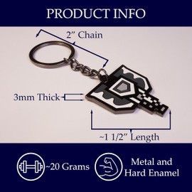 4th Wall Design GuildMark Charge Blade Keychain - Monster Hunter Keychain (Includes one 1.5 inch Metal Weapon Icon Keychain)