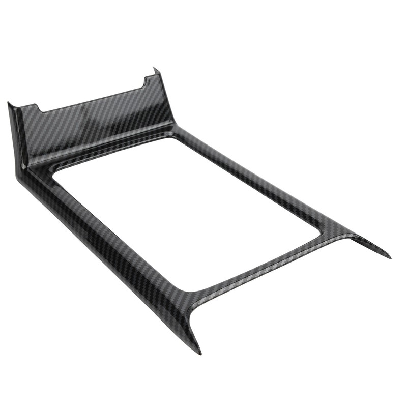 Central Console Water Cup Holder Trim Frame Carbon Fiber Style