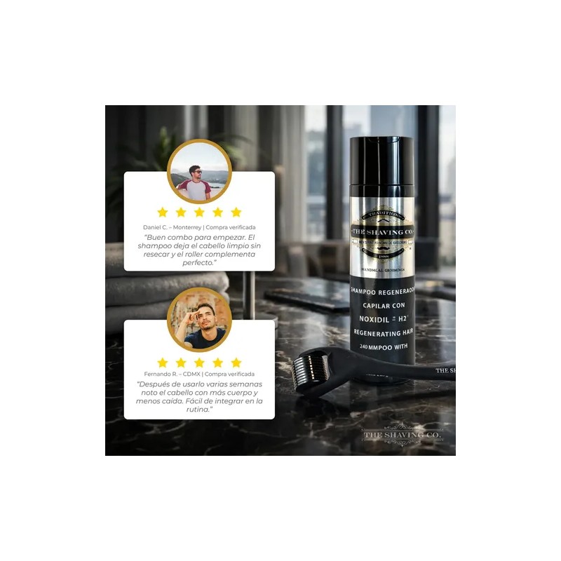 Pack Crecimiento Capilar The Shaving Co. con Shampoo Noxidil y