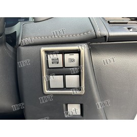 IDT 40系 アルファード ヴェルファイア フロントスイッチパネルカバー トリム リング ステンレス製 インテリアパネル 内装 カスタマイズ パーツ ミニウエス付 (シルバー)