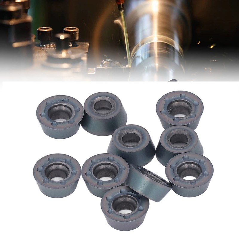10 Pcs Lathe Carbide Blade Round Wood Turning Cutter High